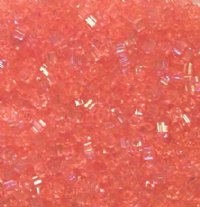 50g 2.6x2.6mm Transparent Coral Pink Tiny Cubes